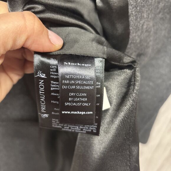 Womens Size XS Mackage Wool Cashmere Coat Charcoal NWT - Picture 8 of 10
